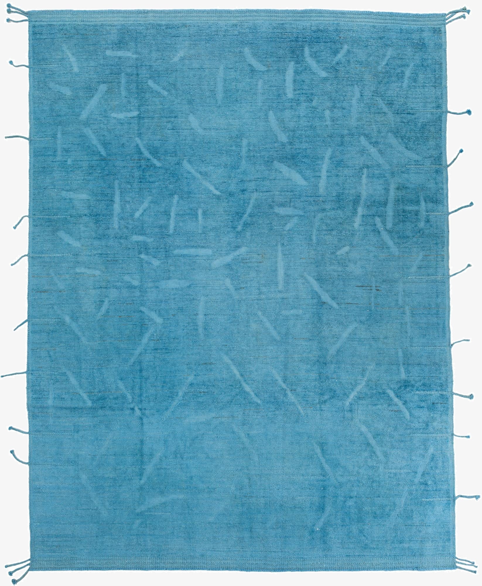  9' x 11' 9  Hand Knotted Moroccan Wool Rug