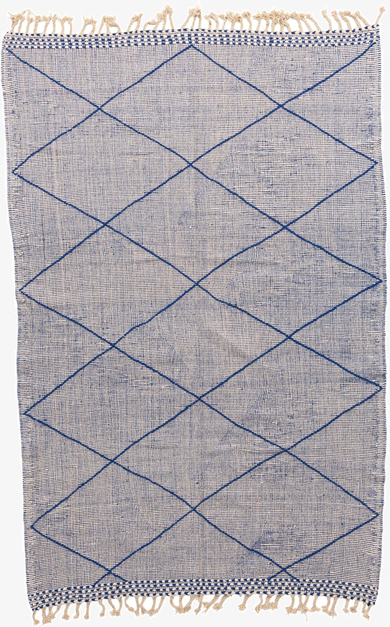  6' 4 x 9' 9  Hand Knotted Moroccan Wool Rug