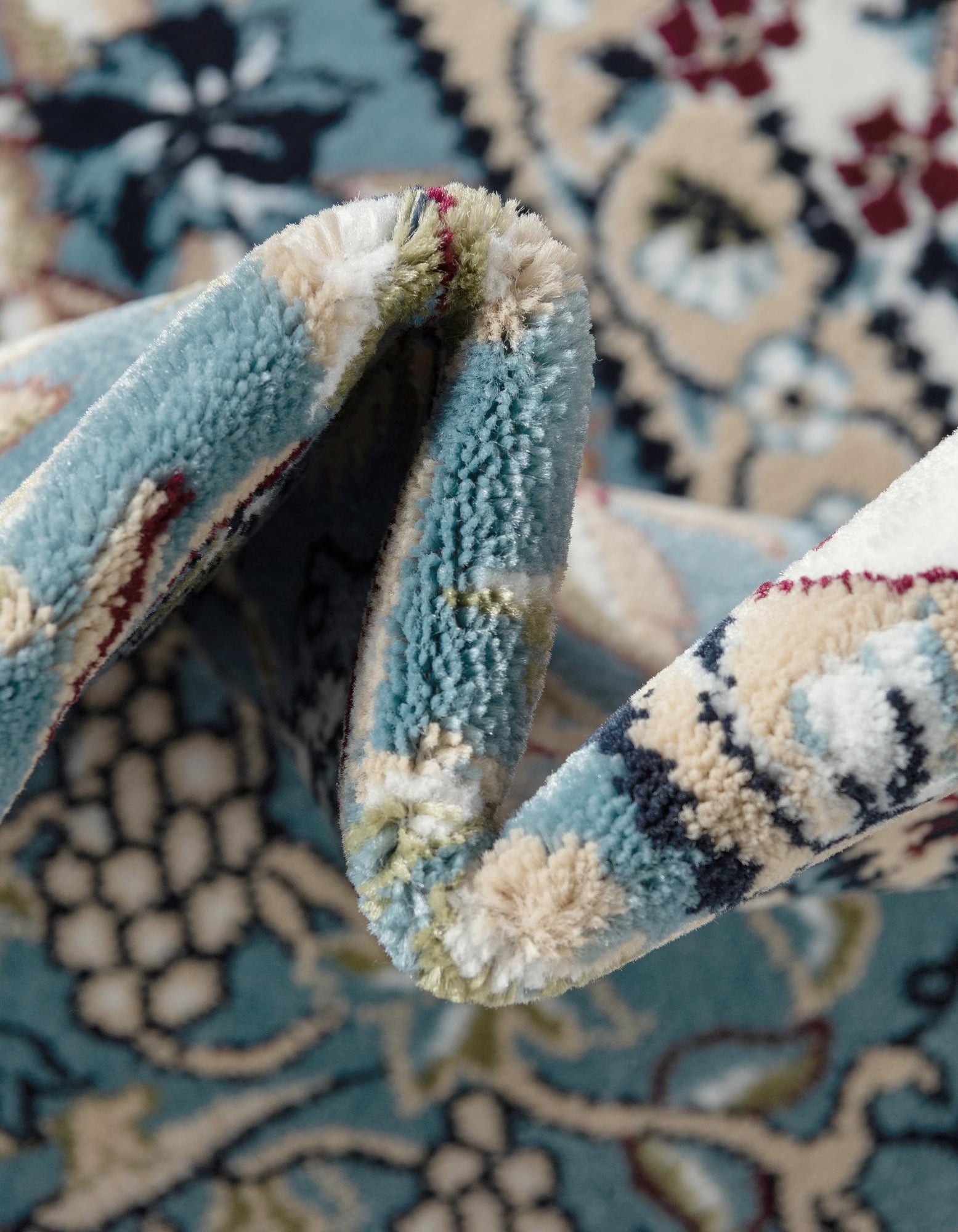 Blue 5' x 8' Nain Design Rug | Rugs.com