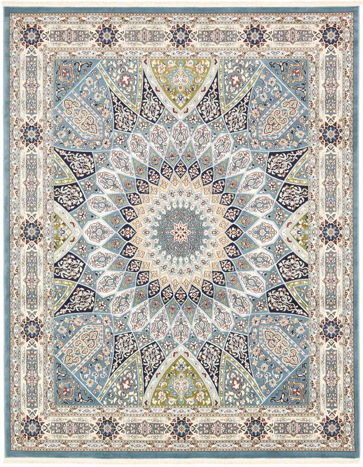 Detail image of  7' 10 x 10' Nain Design Rug