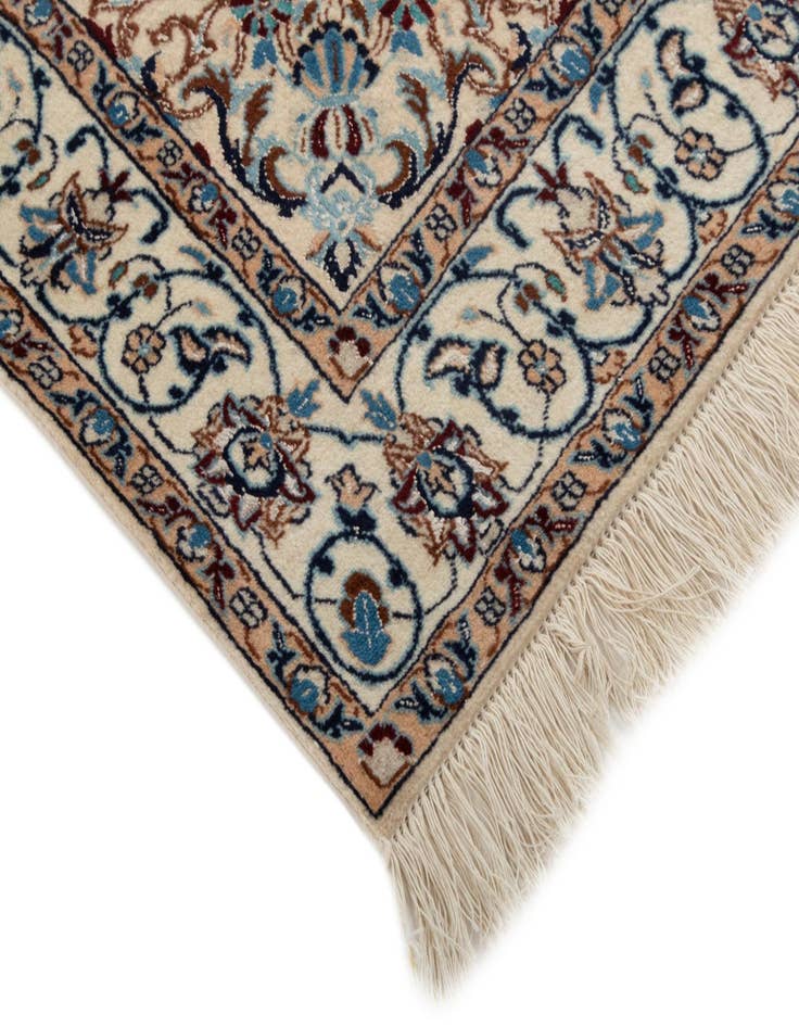 Detail image of  3' 3 x 5'  Hand Knotted Nain Persian Rug