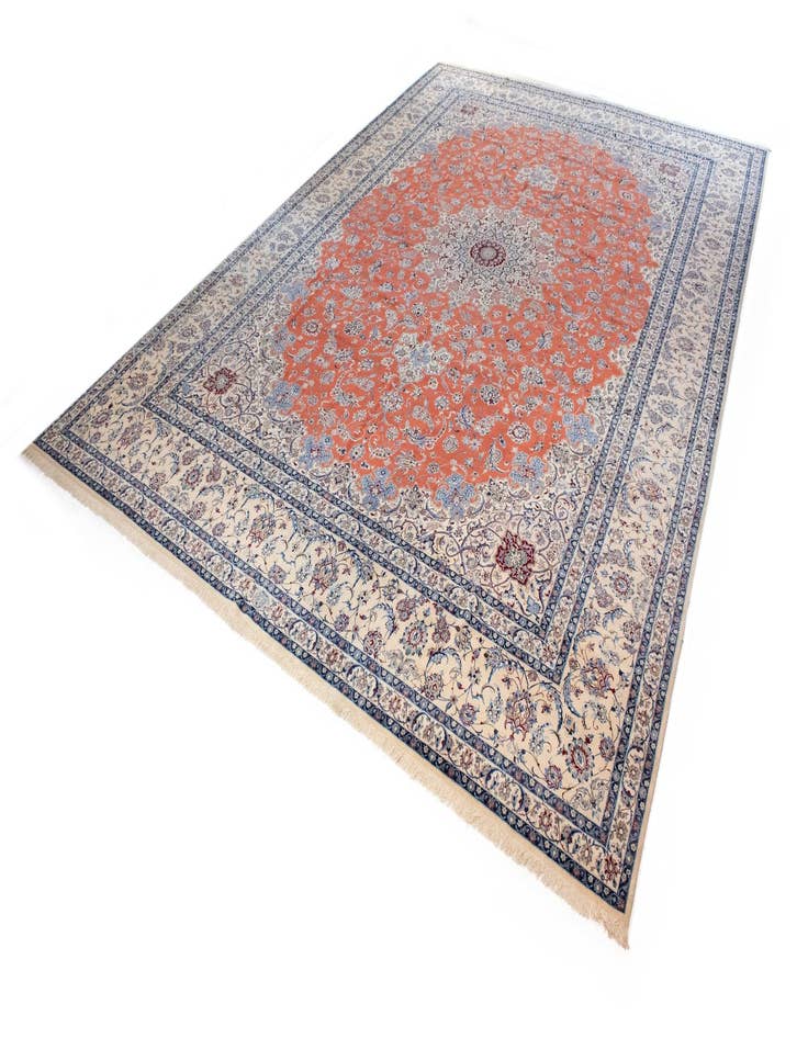 Detail image of  14' 9 x 21' 6  Hand Knotted Nain Persian Rug