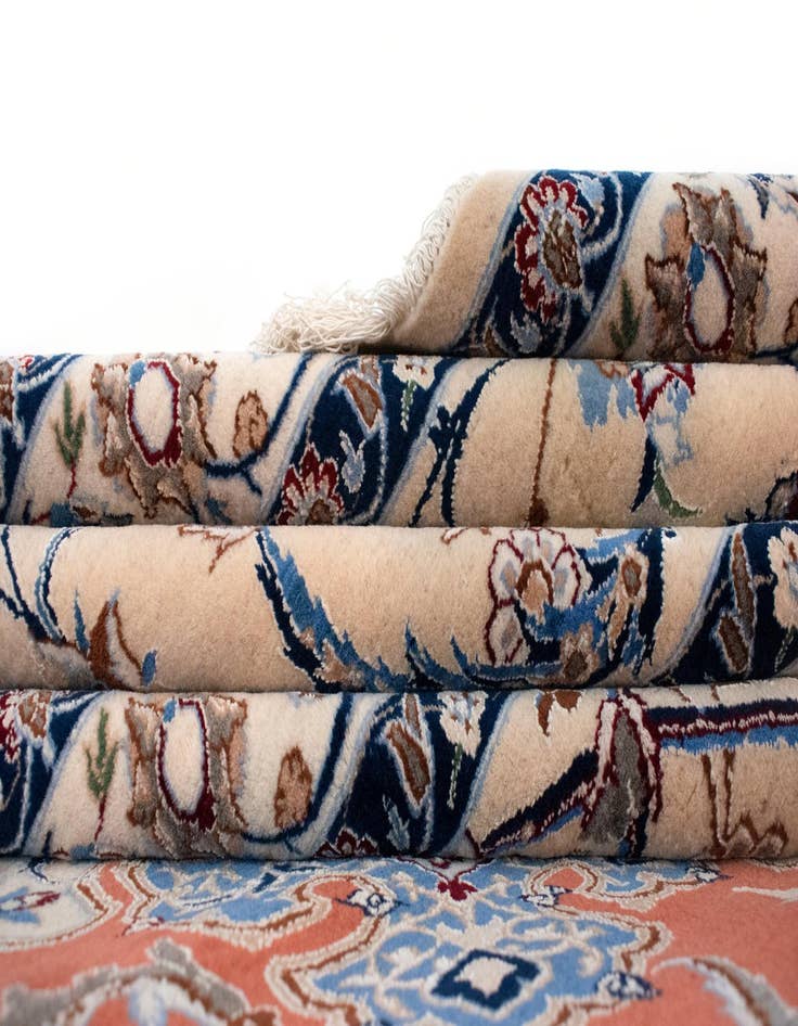 Detail image of  14' 9 x 21' 6  Hand Knotted Nain Persian Rug