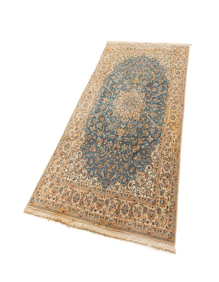 Detail image of  5' 4 x 9' 6  Hand Knotted Nain Rug