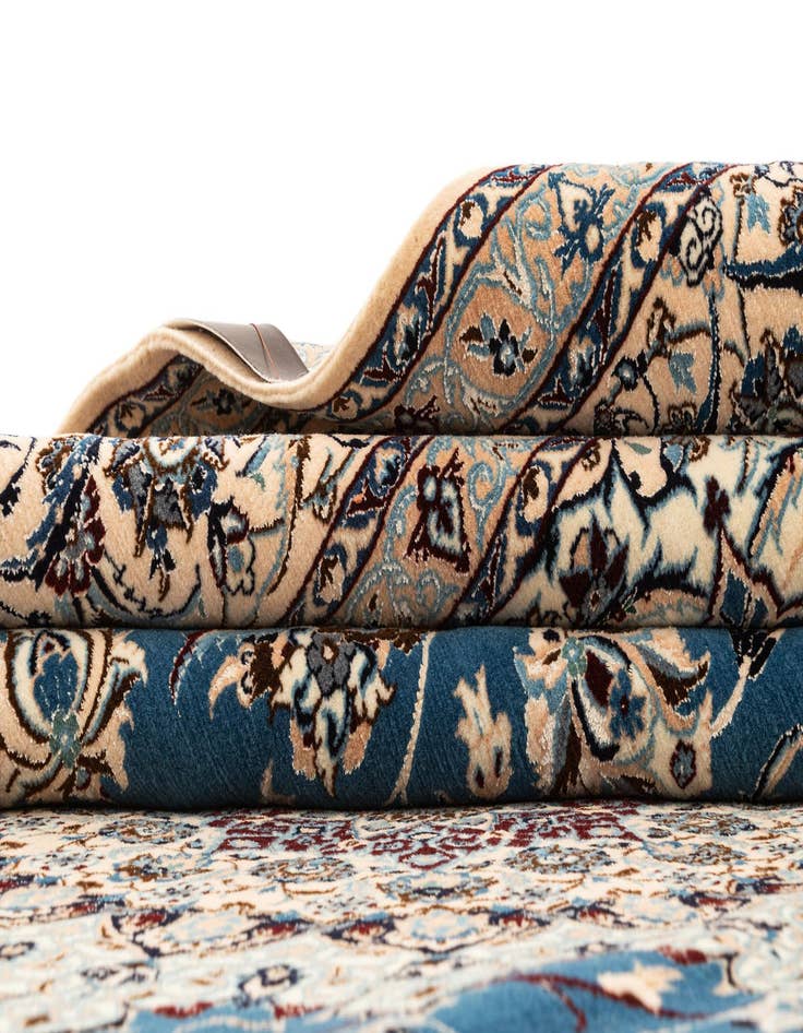 Detail image of  6' 11 x 10' 6  Hand Knotted Nain Rug