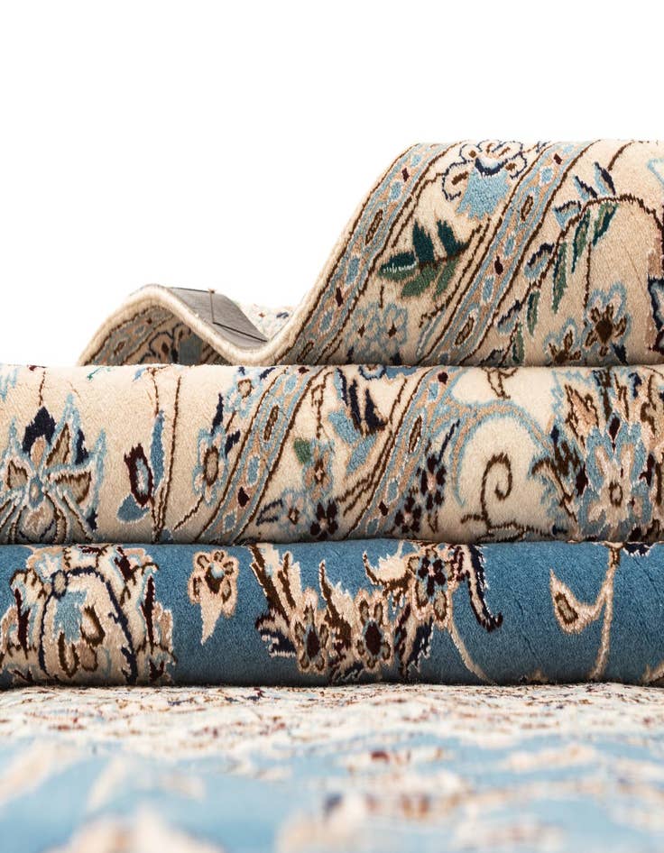 Detail image of  6' 8 x 10' 2  Hand Knotted Nain Rug