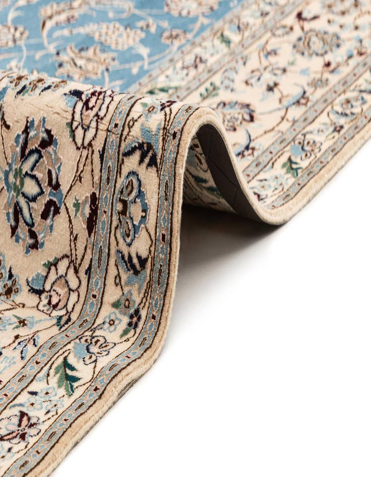 Detail image of  6' 8 x 10' 2  Hand Knotted Nain Rug