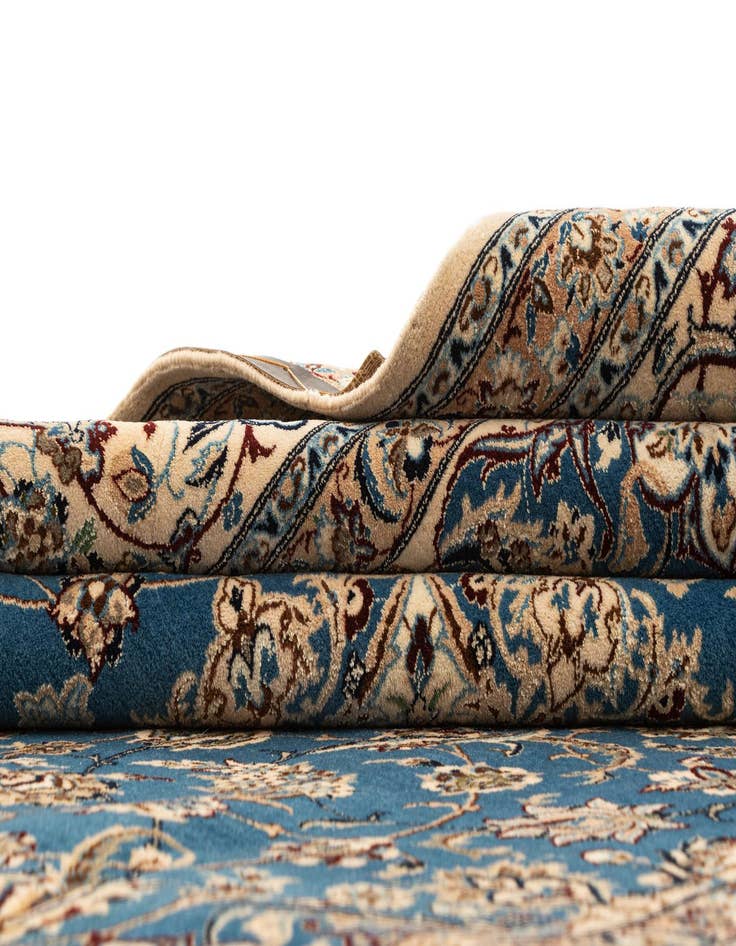 Detail image of  6' x 9' 6  Hand Knotted Nain Rug