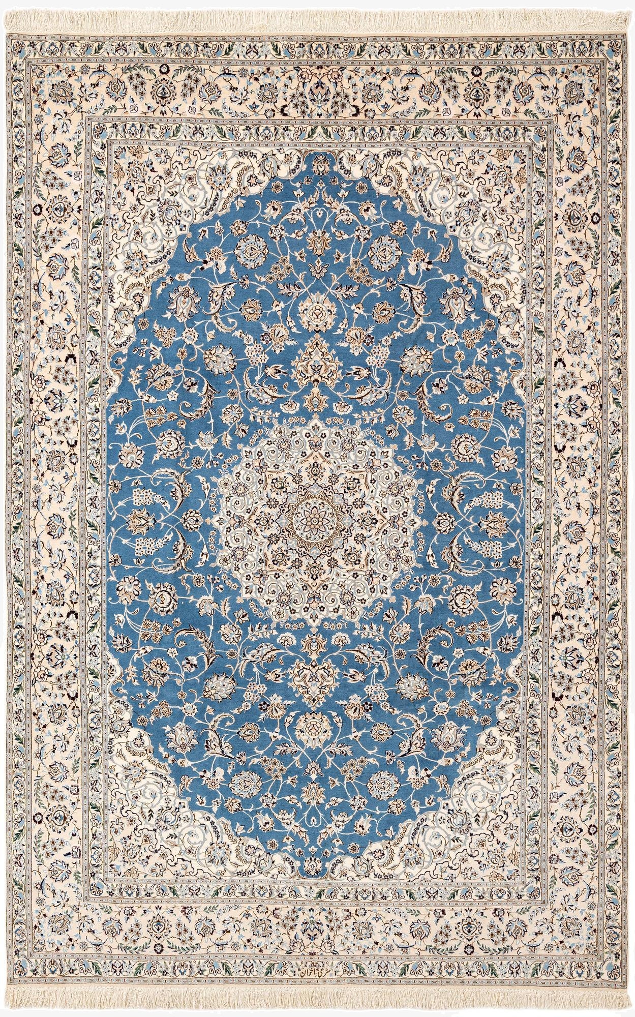  6' 8 x 10' 2  Hand Knotted Nain Rug