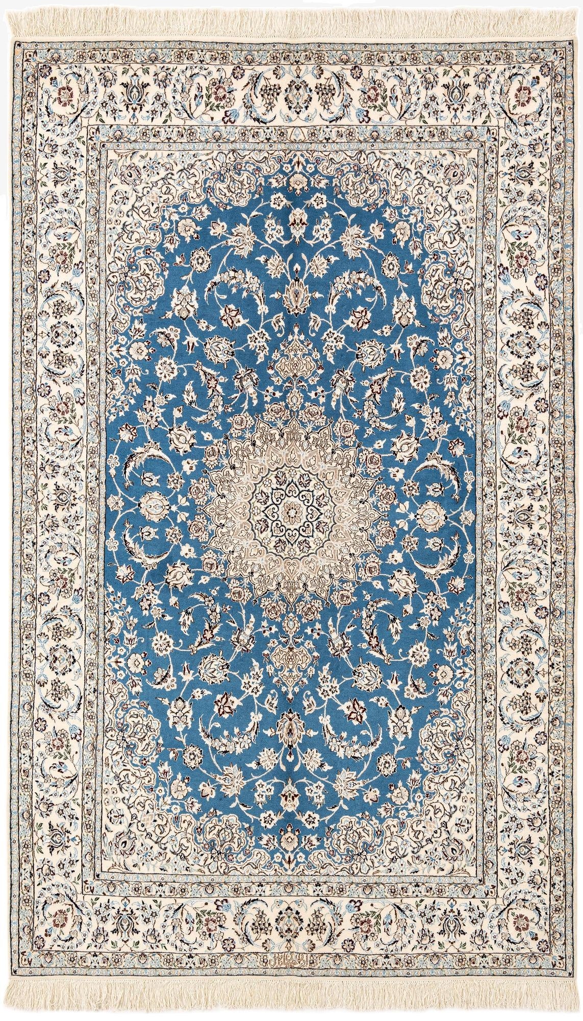  4' 10 x 7' 11  Hand Knotted Nain Rug