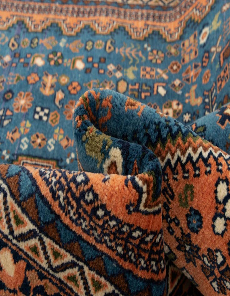 Detail image of  3' 7 x 5' 1  Hand Knotted Nasrabad Persian Wool Rug