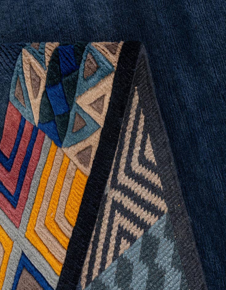 Detail image of  6' 6 x 9' 6  Hand Knotted Nepal Wool Rug