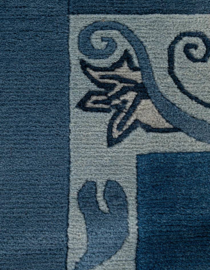 Detail image of  4' 6 x 6' 7  Hand Knotted Nepal Wool Rug