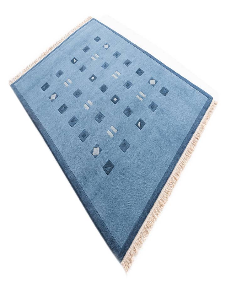 Detail image of  4' 8 x 6' 6  Hand Knotted Nepal Wool Rug