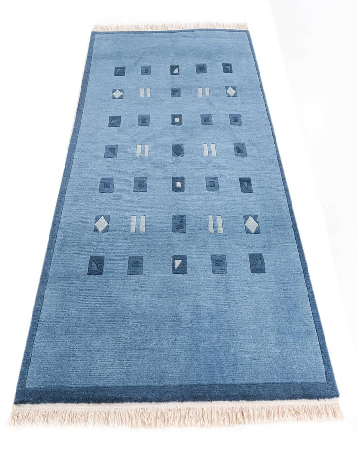 Detail image of  4' 8 x 6' 6  Hand Knotted Nepal Wool Rug