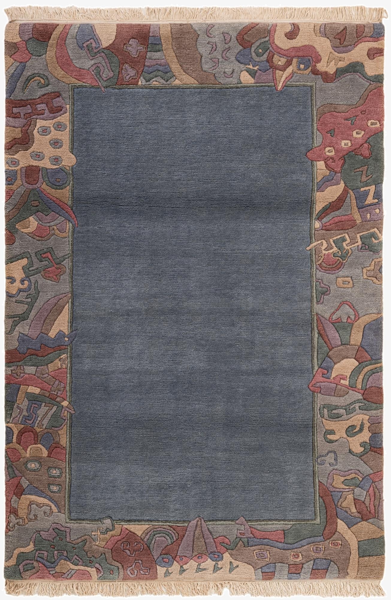  4' 1 x 5' 11  Hand Knotted Nepal Wool Rug