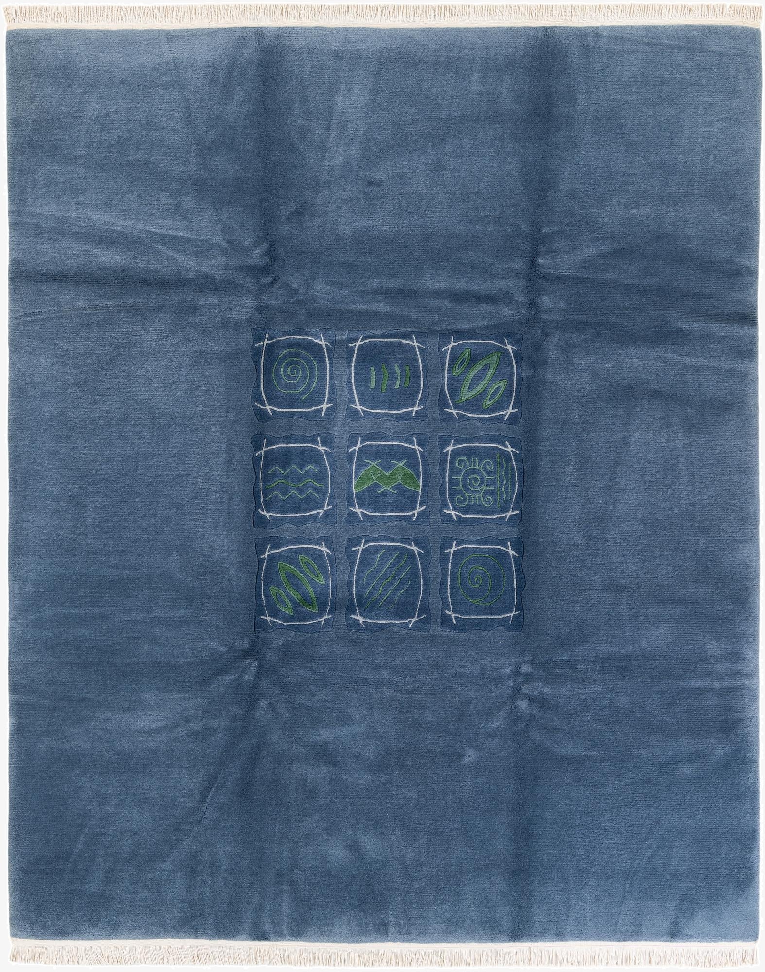  7' 6 x 9' 2  Hand Knotted Nepal Wool Rug