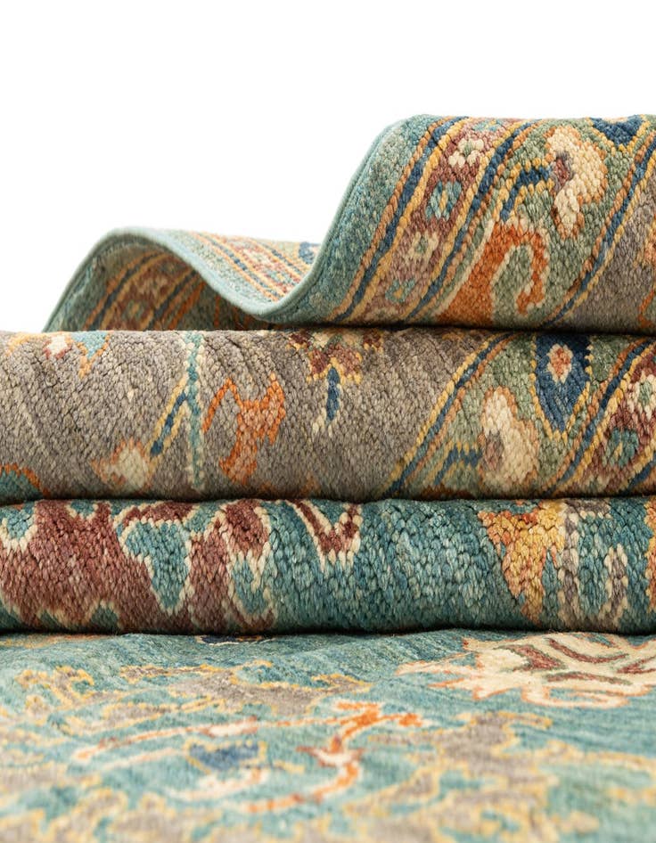 Detail image of  8' 11 x 12' 1  Hand Knotted Oushak Rug