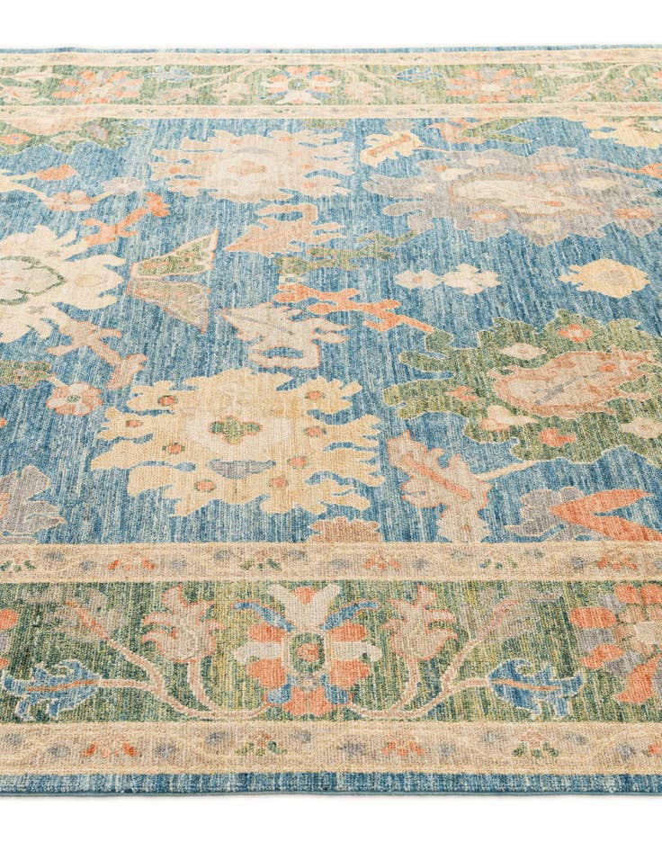 Detail image of  8' x 10' 2  Hand Knotted Oushak Wool Rug