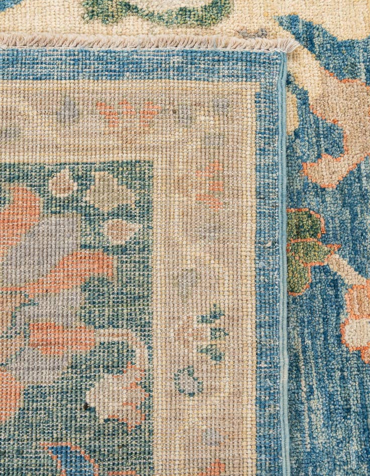 Detail image of  8' x 10' 2  Hand Knotted Oushak Wool Rug
