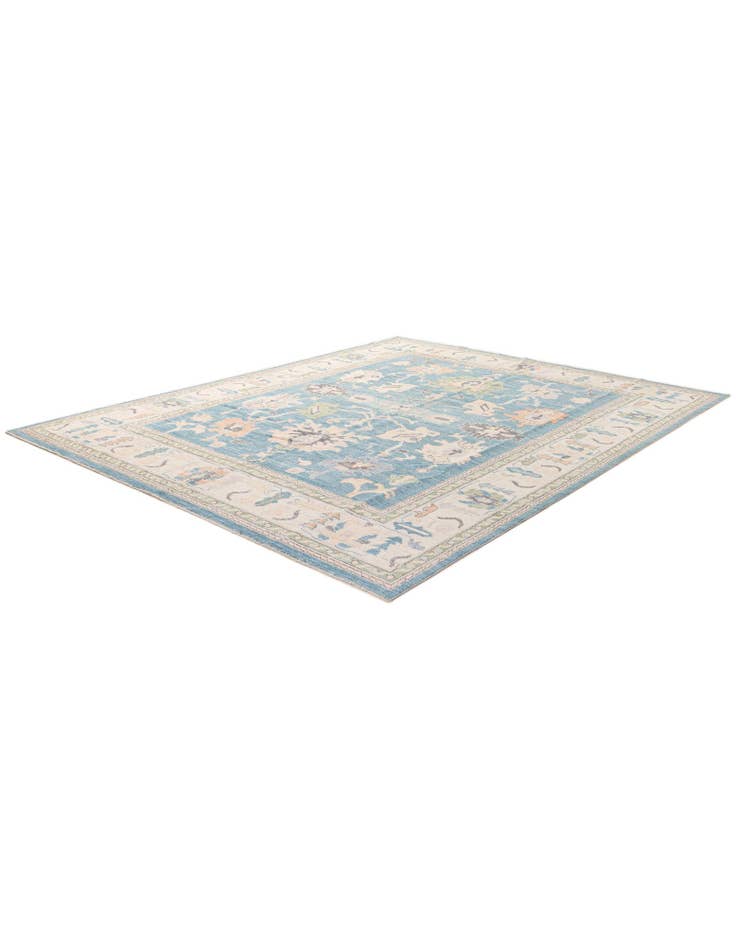 Detail image of  9' 4 x 11' 9  Hand Knotted Oushak Wool Rug