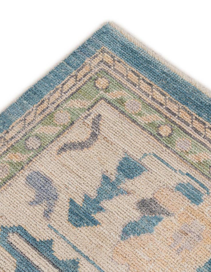 Detail image of  9' 4 x 11' 9  Hand Knotted Oushak Wool Rug