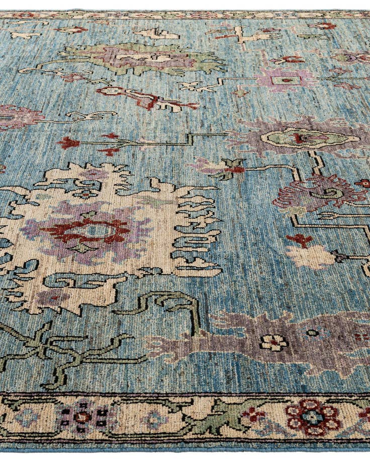 Detail image of  10' 3 x 13' 9  Hand Knotted Oushak Wool Rug