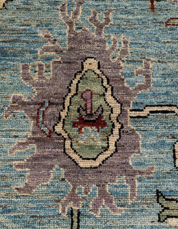 Detail image of  10' 3 x 13' 9  Hand Knotted Oushak Wool Rug