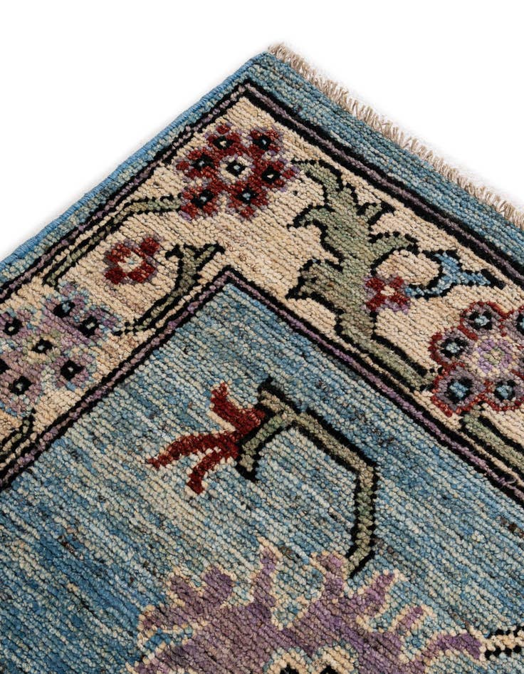 Detail image of  10' 3 x 13' 9  Hand Knotted Oushak Wool Rug