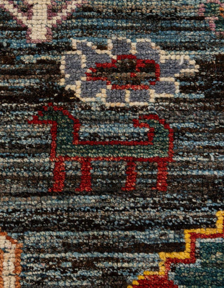 Detail image of  10' 7 x 13' 11  Hand Knotted Oushak Wool Rug