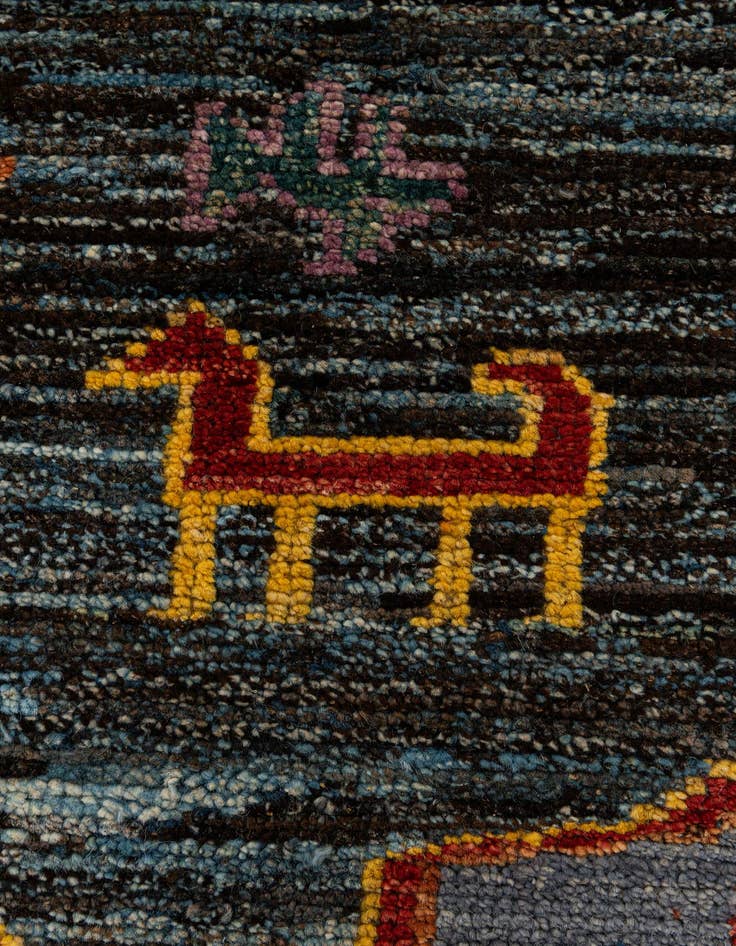 Detail image of  10' 7 x 13' 11  Hand Knotted Oushak Wool Rug