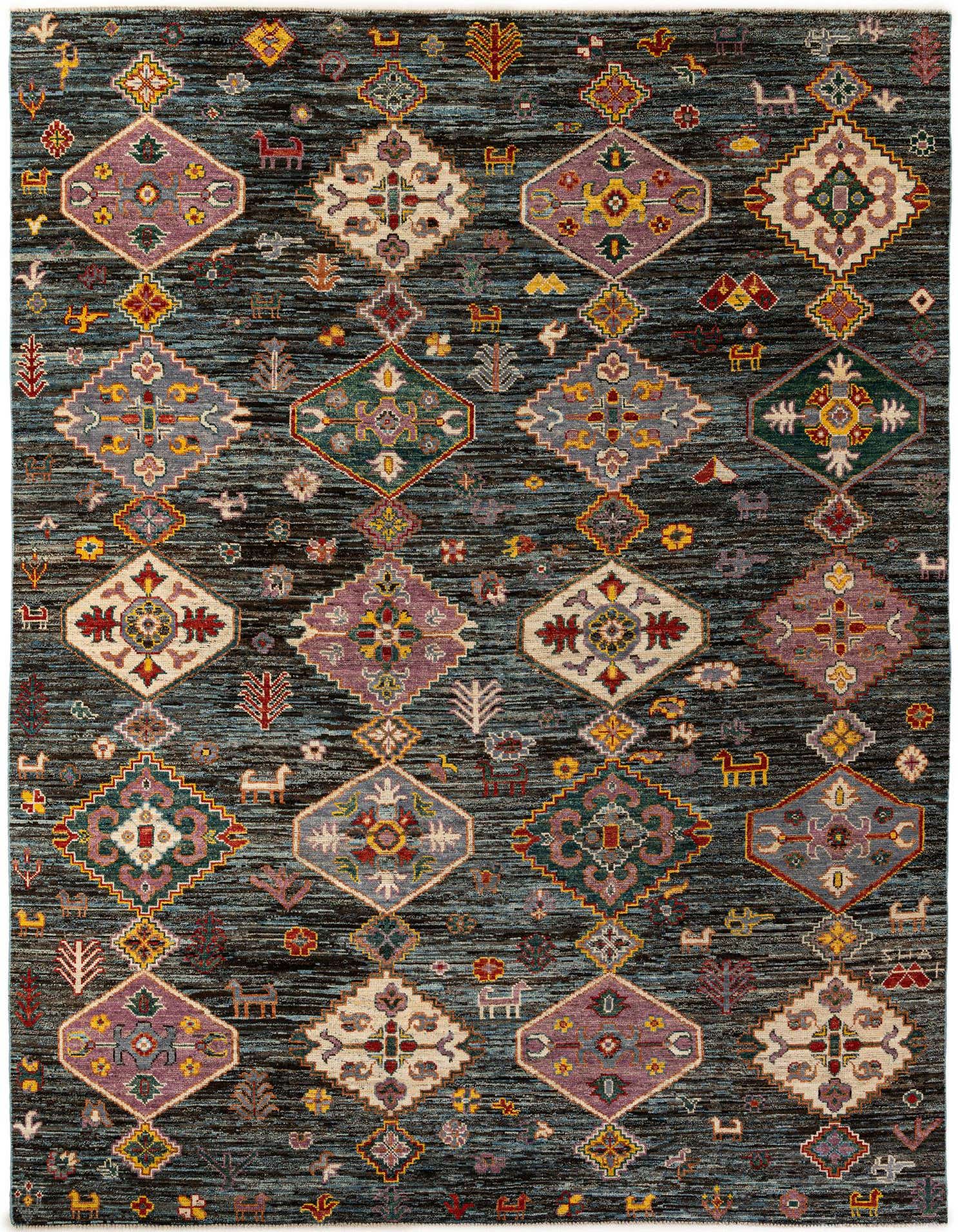 Primary image  10' 7 x 13' 11  Hand Knotted Oushak Wool Rug
