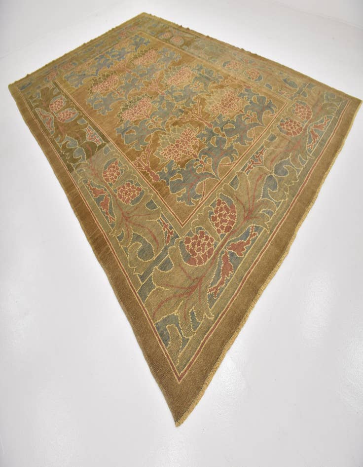 Detail image of  10' 5 x 15' 7  Hand Knotted Oushak Wool Rug