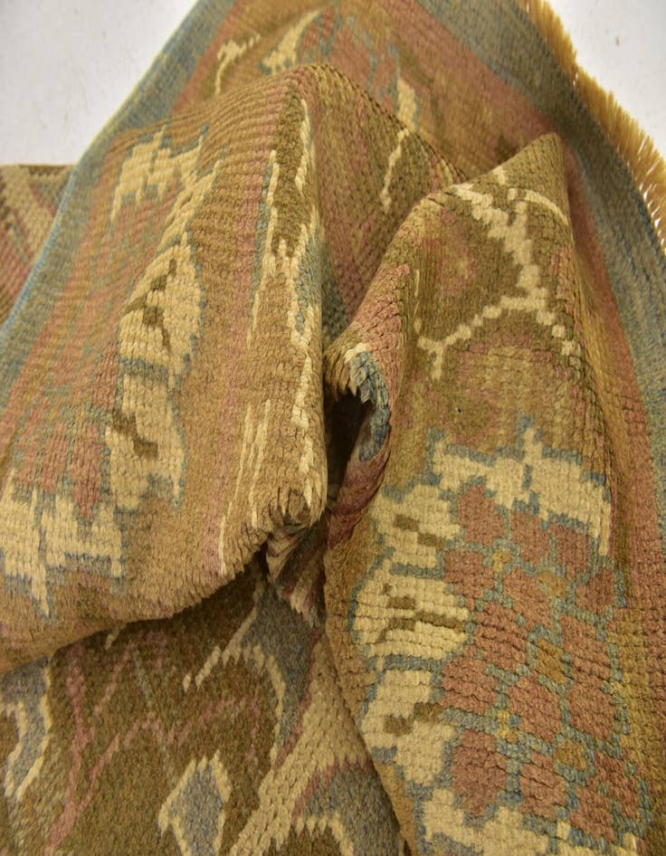 Detail image of  6' 2 x 10'  Hand Knotted Oushak Wool Rug