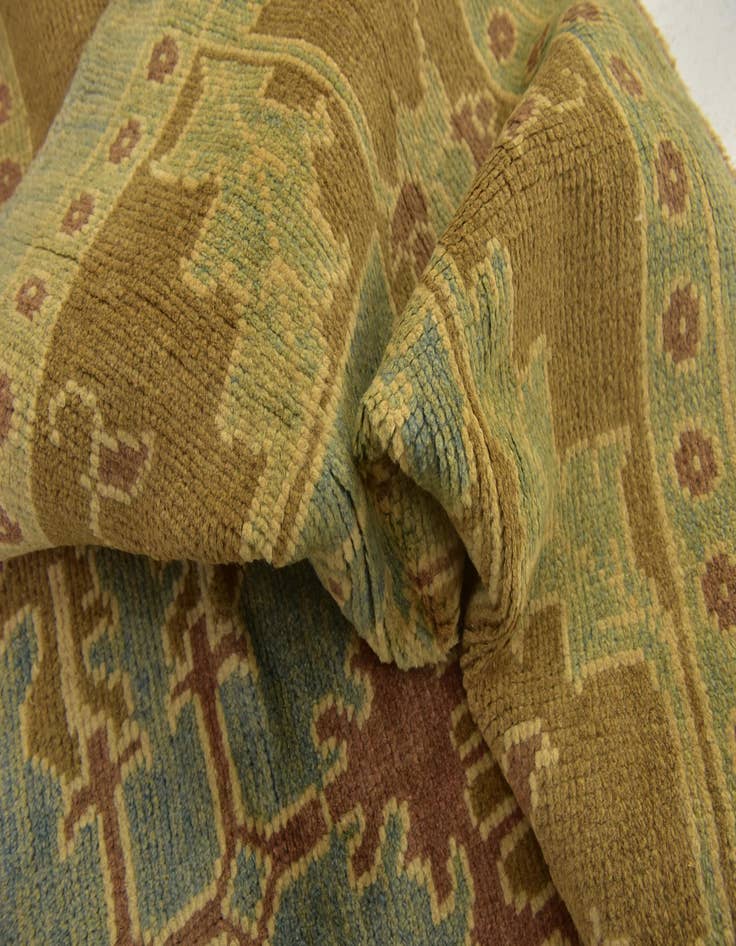 Detail image of  7' x 9' 9  Hand Knotted Oushak Wool Rug