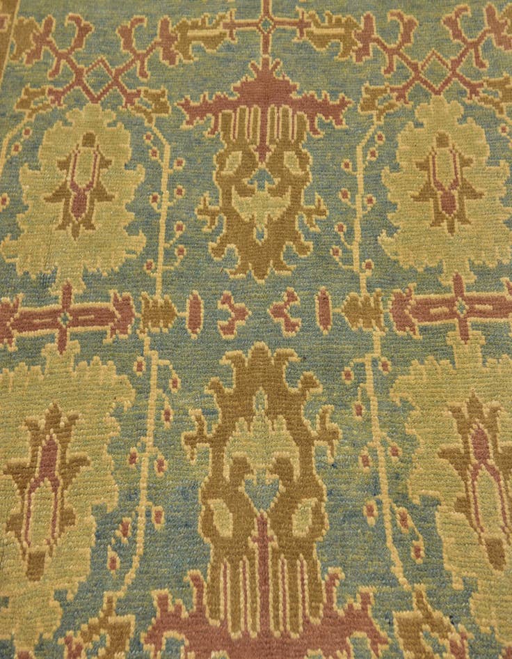 Detail image of  7' x 9' 9  Hand Knotted Oushak Wool Rug