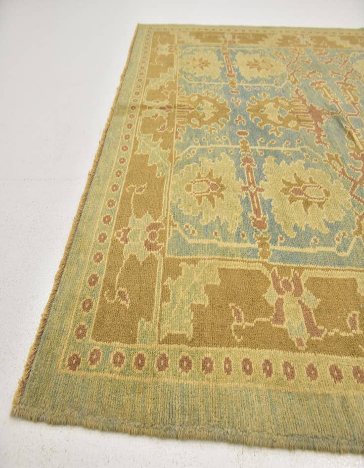 Detail image of  7' x 9' 9  Hand Knotted Oushak Wool Rug