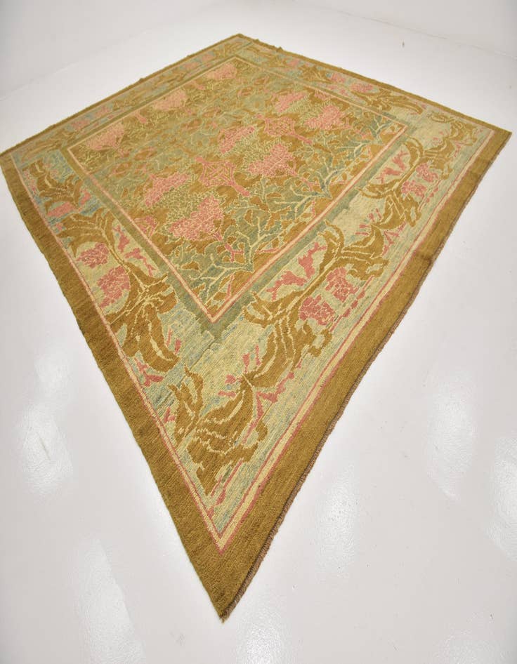 Detail image of  12' 9 x 14' 4  Hand Knotted Oushak Wool Rug