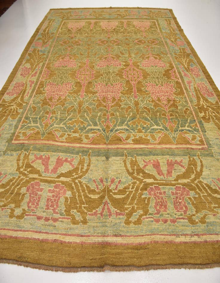 Detail image of  12' 9 x 14' 4  Hand Knotted Oushak Wool Rug