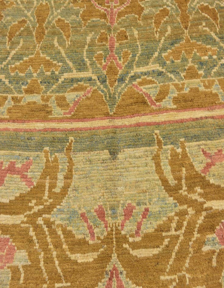 Detail image of  12' 9 x 14' 4  Hand Knotted Oushak Wool Rug
