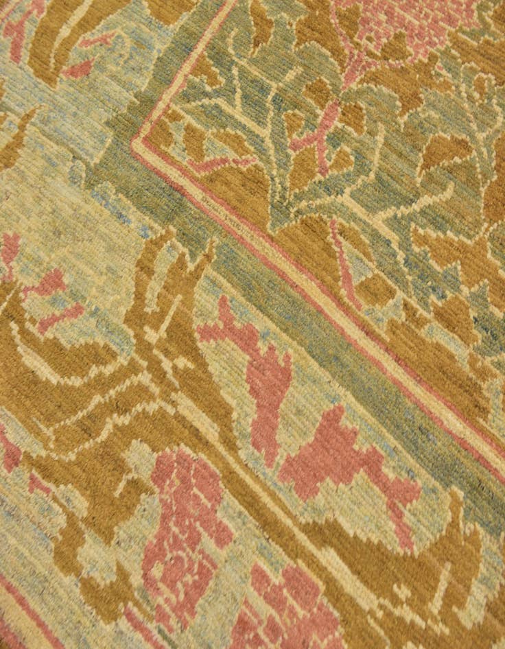 Detail image of  12' 9 x 14' 4  Hand Knotted Oushak Wool Rug