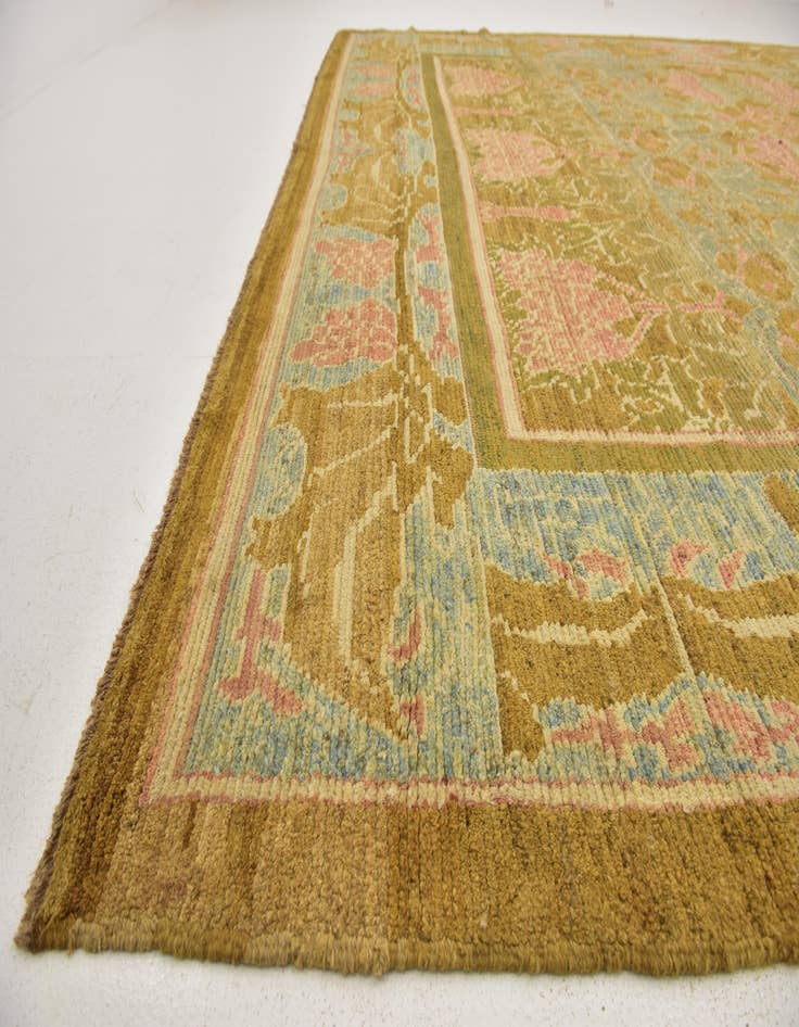 Detail image of  12' 9 x 14' 4  Hand Knotted Oushak Wool Rug