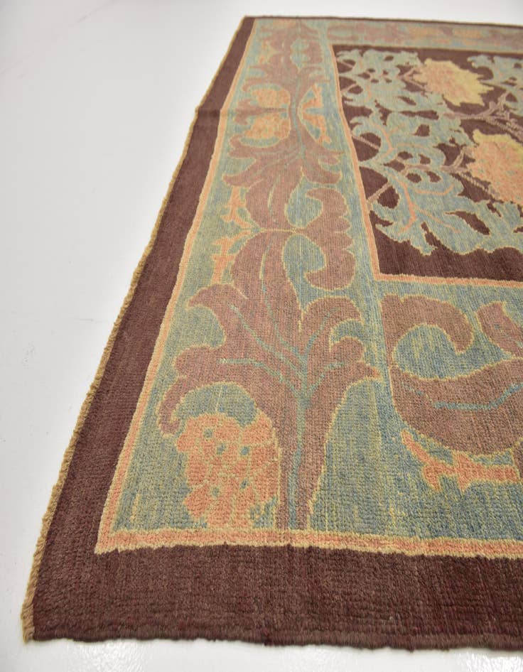 Detail image of  10' 9 x 15' 2  Hand Knotted Oushak Wool Rug