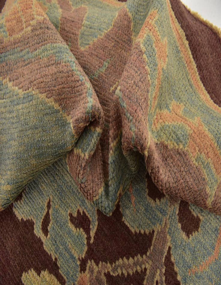 Detail image of  10' 9 x 15' 2  Hand Knotted Oushak Wool Rug