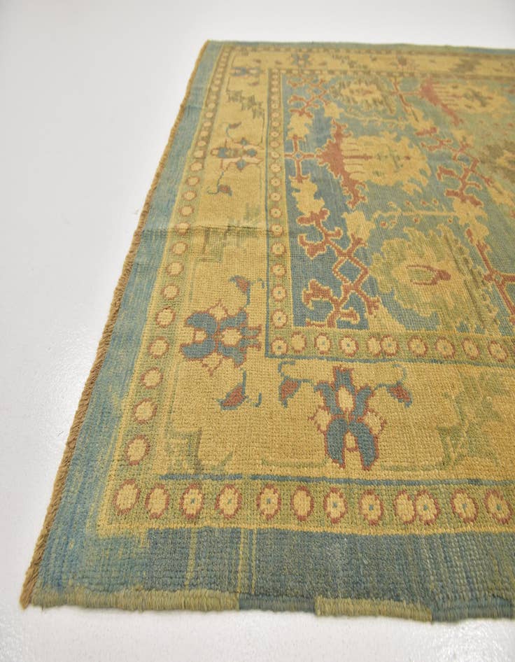 Detail image of  7' x 10' 7  Hand Knotted Oushak Wool Rug