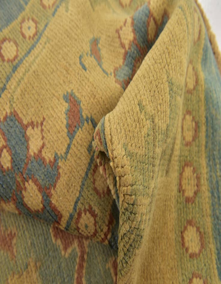 Detail image of  7' x 10' 7  Hand Knotted Oushak Wool Rug