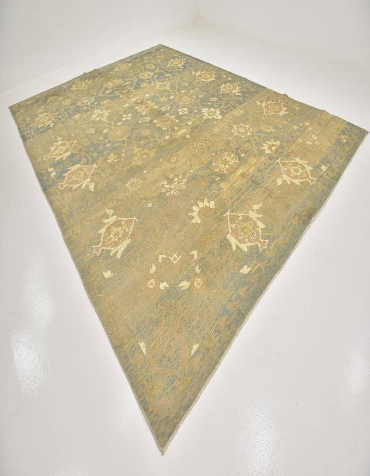 Detail image of  11' 9 x 15' 9  Hand Knotted Oushak Wool Rug