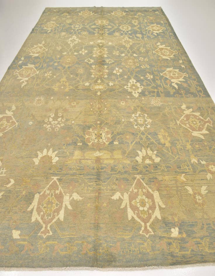 Detail image of  11' 9 x 15' 9  Hand Knotted Oushak Wool Rug