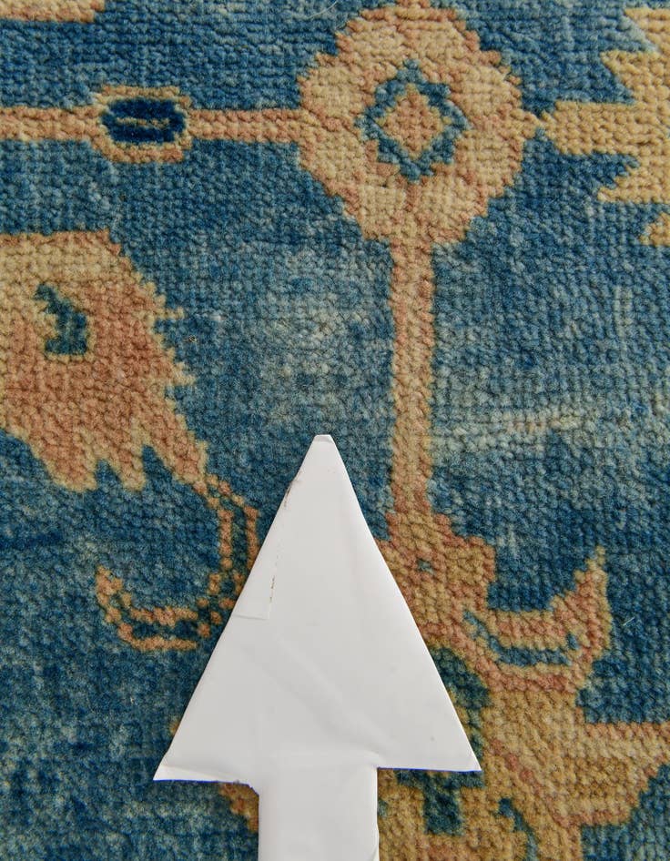 Detail image of  5' 2 x 7' 10  Hand Knotted Oushak Wool Rug