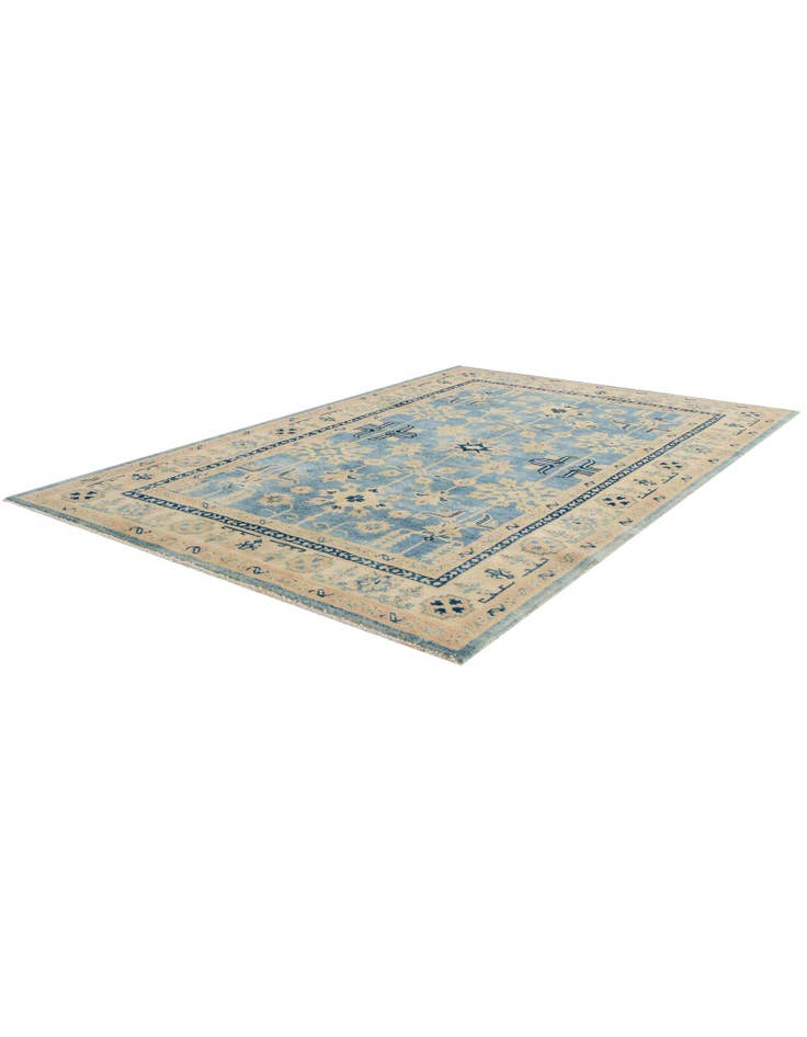 Detail image of  5' 2 x 7' 10  Hand Knotted Oushak Wool Rug